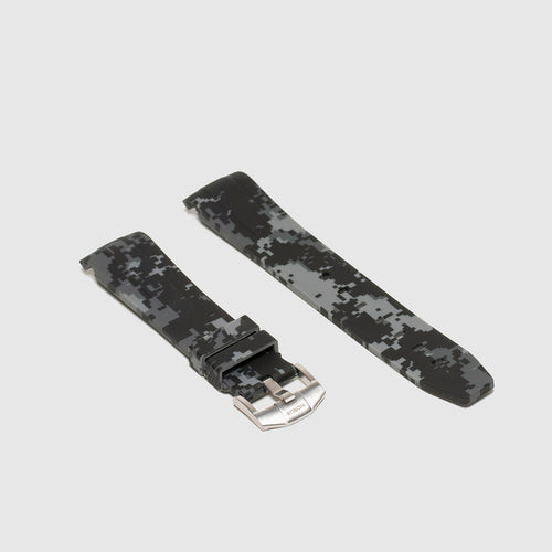Rubber Strap for Rolex Explorer II - Graphite Digi Camo