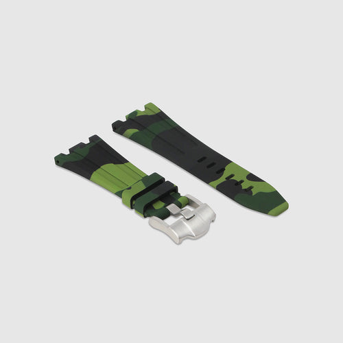 Rubber Strap for Audemars Piguet Diver - Green Camo