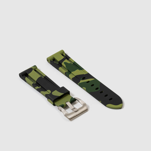 Rubber Strap for Bell & Ross V2-93 - Green Camo