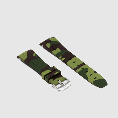 Rubber Strap for Rolex Datejust 41 - Green Camo