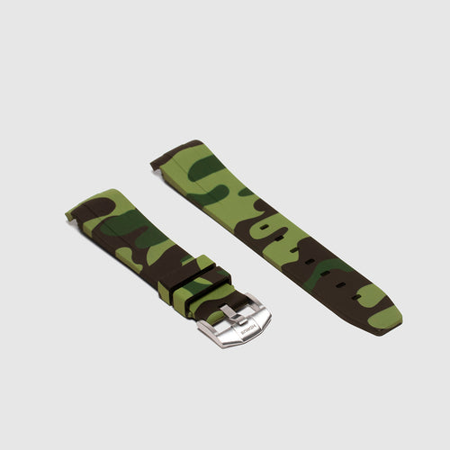 Rubber Strap for Omega Speedmaster - Green Camo