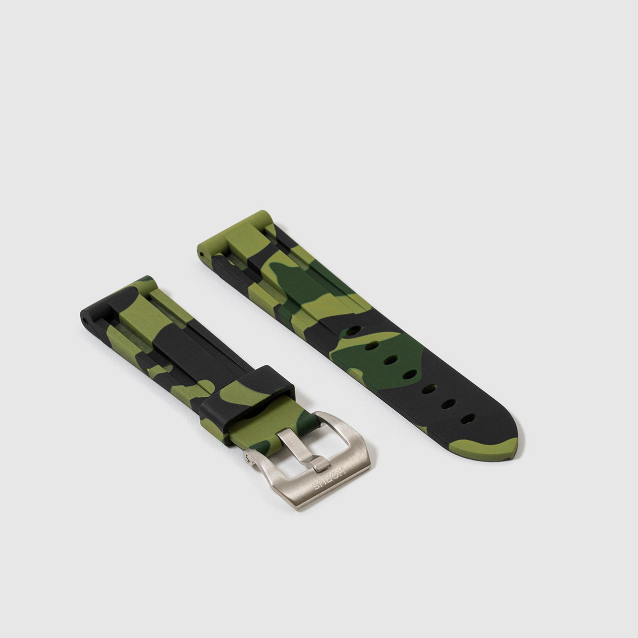 Rubber Strap for Tag Heuer Autavia - Green Camo