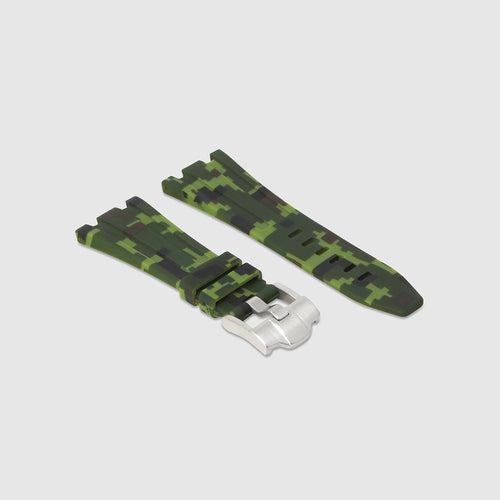 Rubber Strap for Audemars Piguet Diver - Green Digi Camo