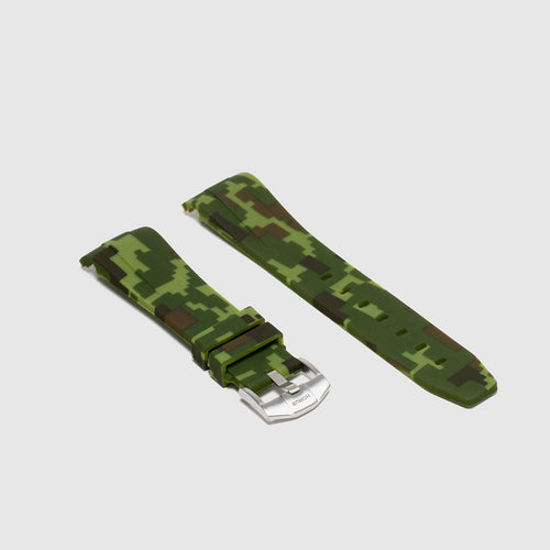 Rubber Strap for Rolex Datejust 41 - Green Digi Camo