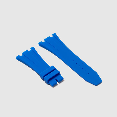 Rubber Strap for Audemars Piguet 42mm Royal Oak Offshore (Deployant Clasp) - Gulfstream Blue