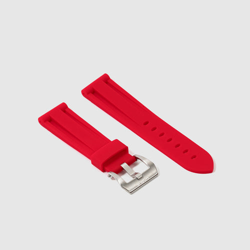 Rubber Strap for Bell & Ross V2-93 - Heat Red