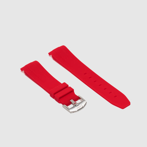 Rubber Strap for Rolex Daytona on Bracelet - Heat Red