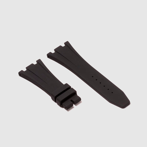 Rubber Strap for Audemars Piguet 42mm Royal Oak Offshore (Deployant Clasp) - Jet Black