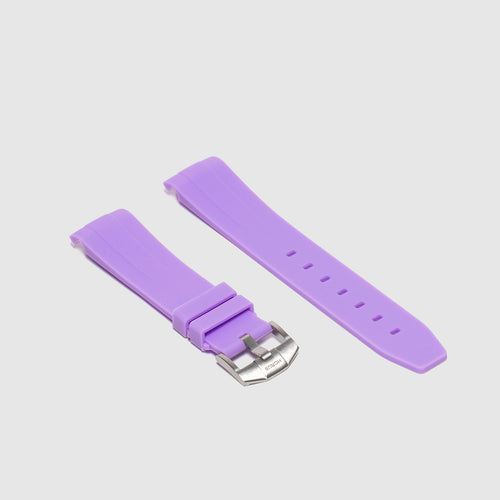 Rubber Strap for Rolex Daytona on Bracelet - Lavender Purple