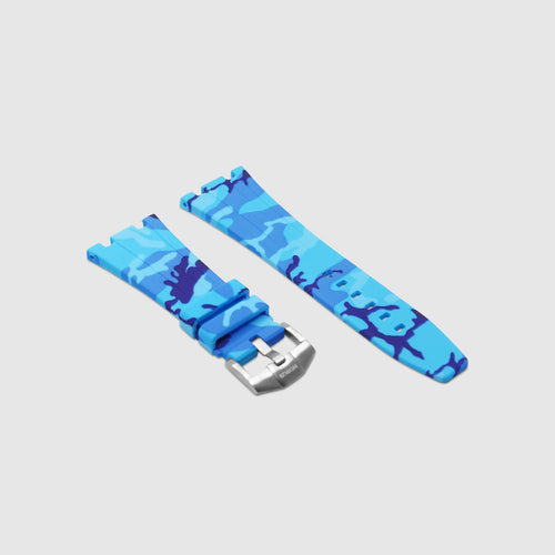 Rubber Strap for Audemars Piguet Royal Oak (41mm) - Miami Blue Camo