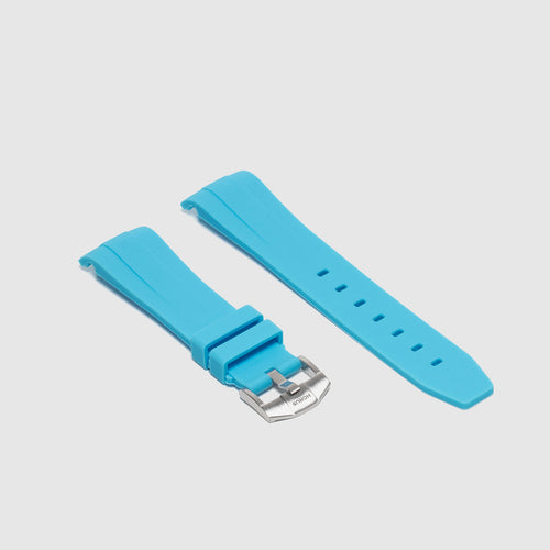 Rubber Strap for Rolex Datejust 41 - Miami Blue