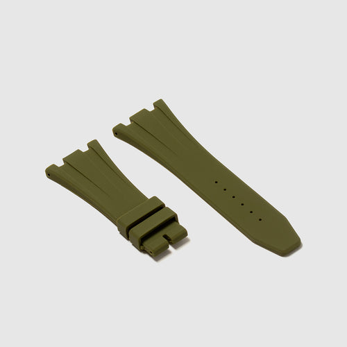 Rubber Strap for Audemars Piguet 42mm Royal Oak Offshore (Deployant Clasp) - Olive Green