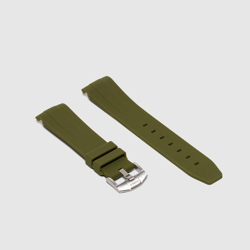 Rubber Strap for Omega Speedmaster - Olive Green