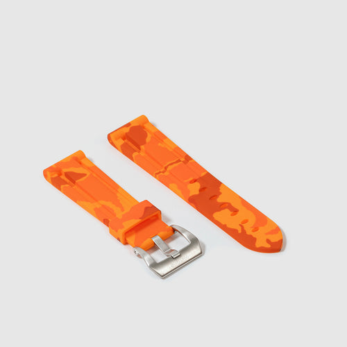 Rubber Strap for Tudor Pelagos - Orange Camo