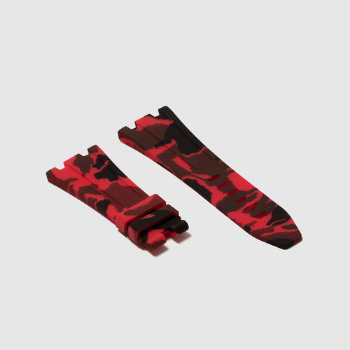 Rubber Strap for Audemars Piguet 42mm Royal Oak Offshore (Tang Buckle) - Red Camo