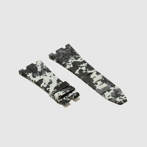 Rubber Strap for Audemars Piguet 42mm Royal Oak Offshore (Tang Buckle) - Snow Digi Camo