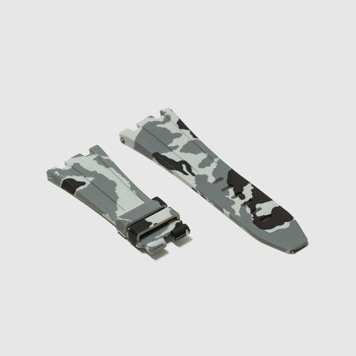 Rubber Strap for Audemars Piguet 42mm Royal Oak Offshore (Tang Buckle) - Snow Camo