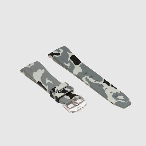 Rubber Strap for Rolex Datejust 41 - Snow Camo