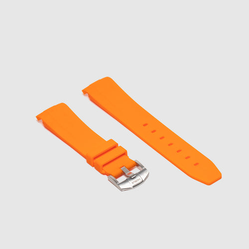 Rubber Strap for Rolex Explorer I - Tangerine Orange