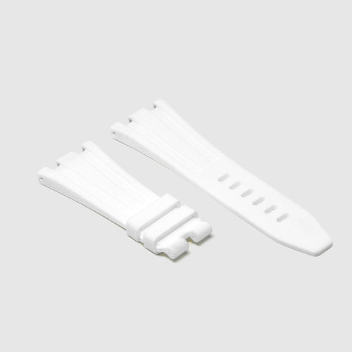 Rubber Strap for Audemars Piguet 42mm Royal Oak Offshore (Tang Buckle) - Arctic White